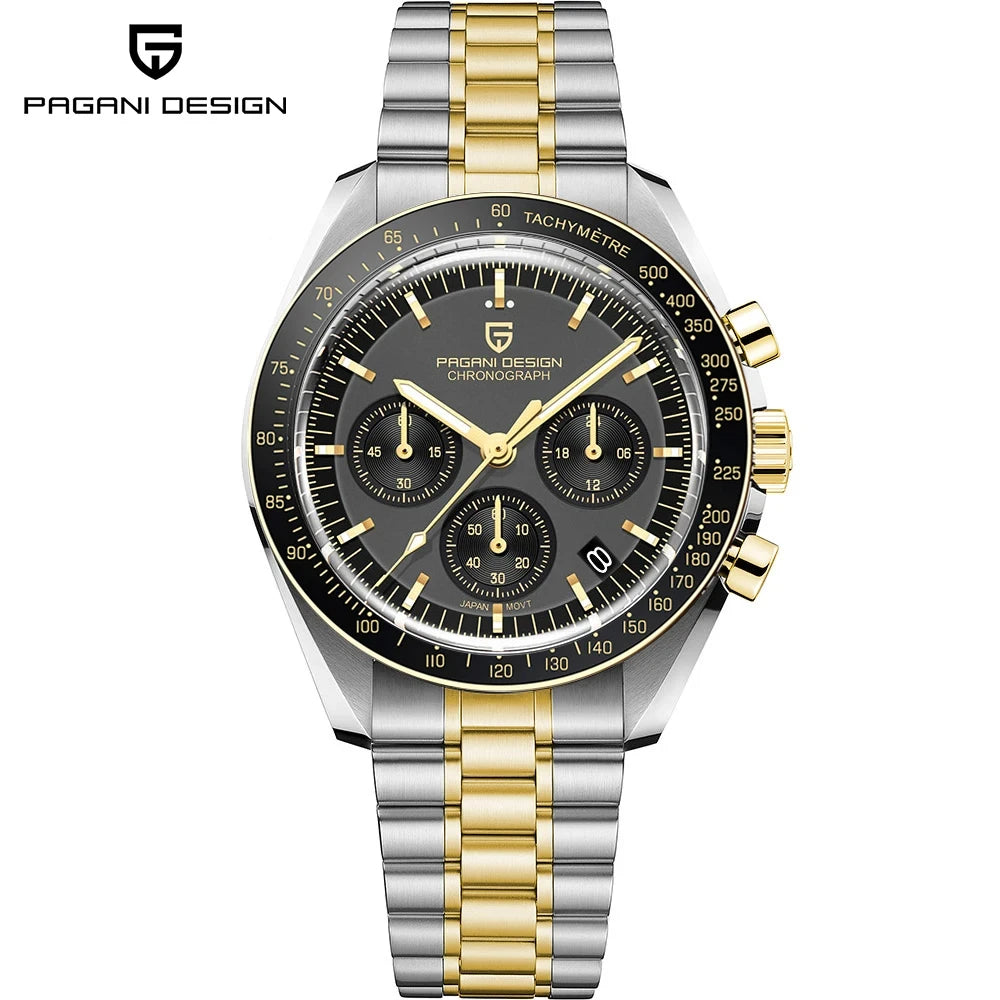 2026 New PAGANI DESIGN 1701 V5 Men's Watches Luxury Quartz Watch Men Sports Speed Chronograph AR Sapphire glass 100M Waterproof