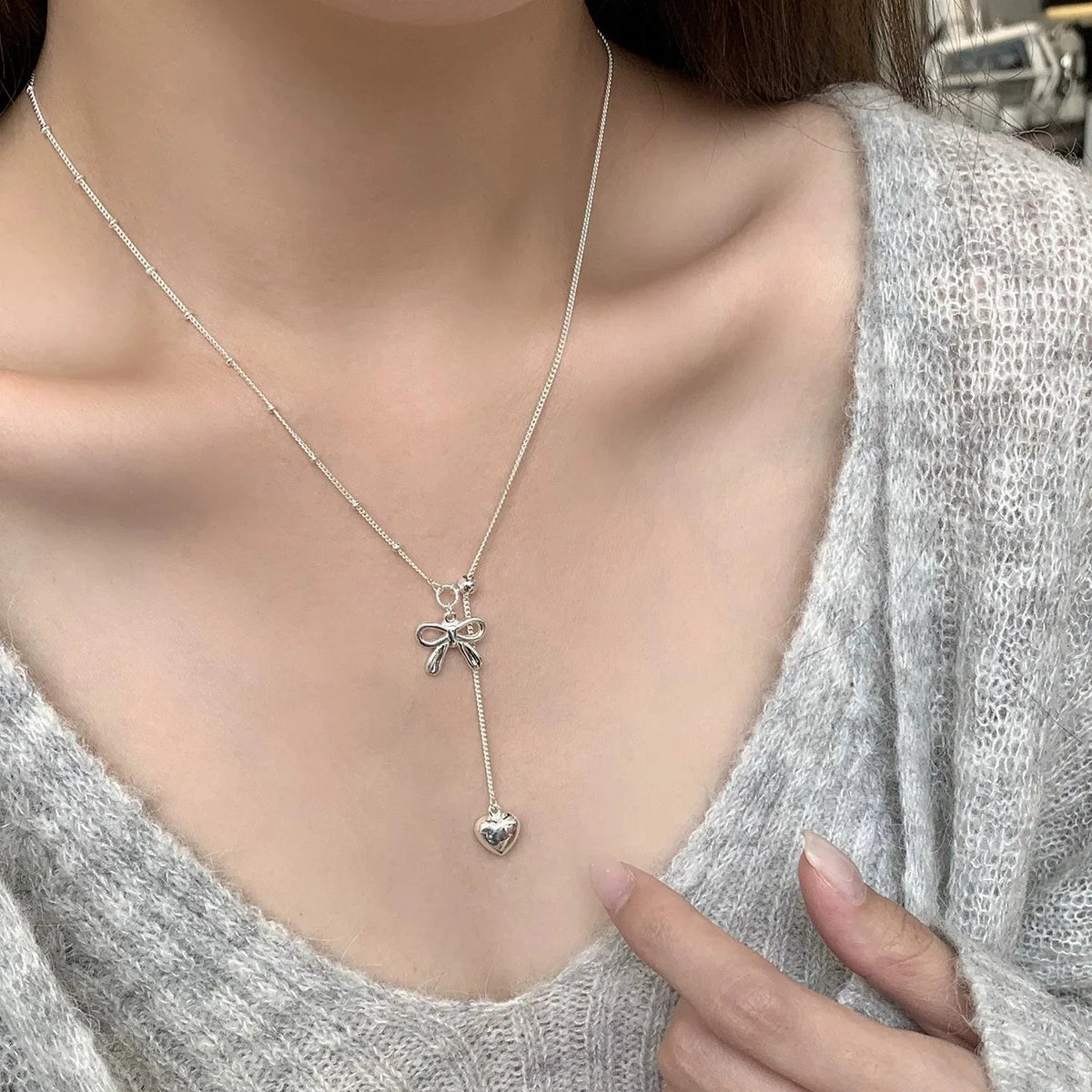 S925 Sterling Silver Necklaces For Women Simple Chain Fashion Minimalist Pendant Necklaces Adjustbale Necklace Birthday Gift