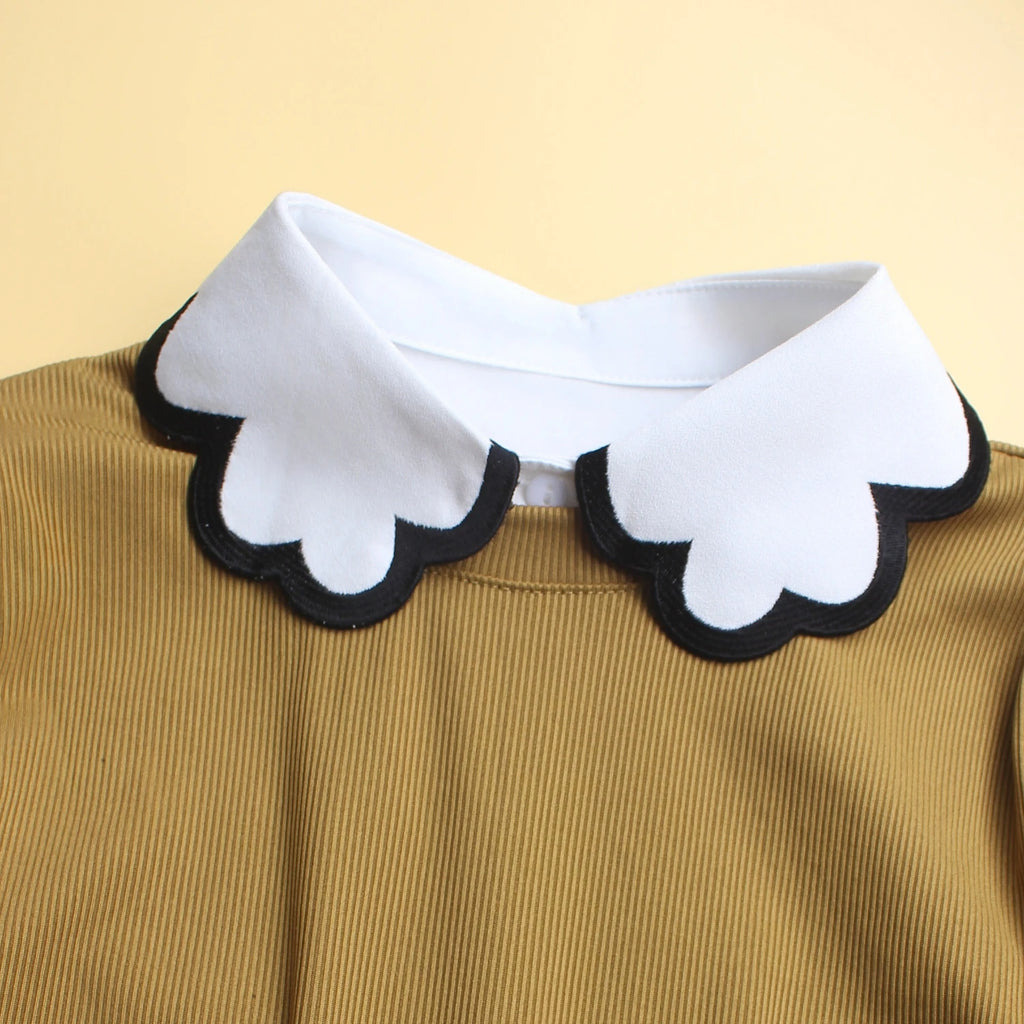1 Piece of Decorative Fake Collar for Women, Versatile Fake Collar, Exquisite Shirt Fake Collar, Base Layer with Embroidery, Sui