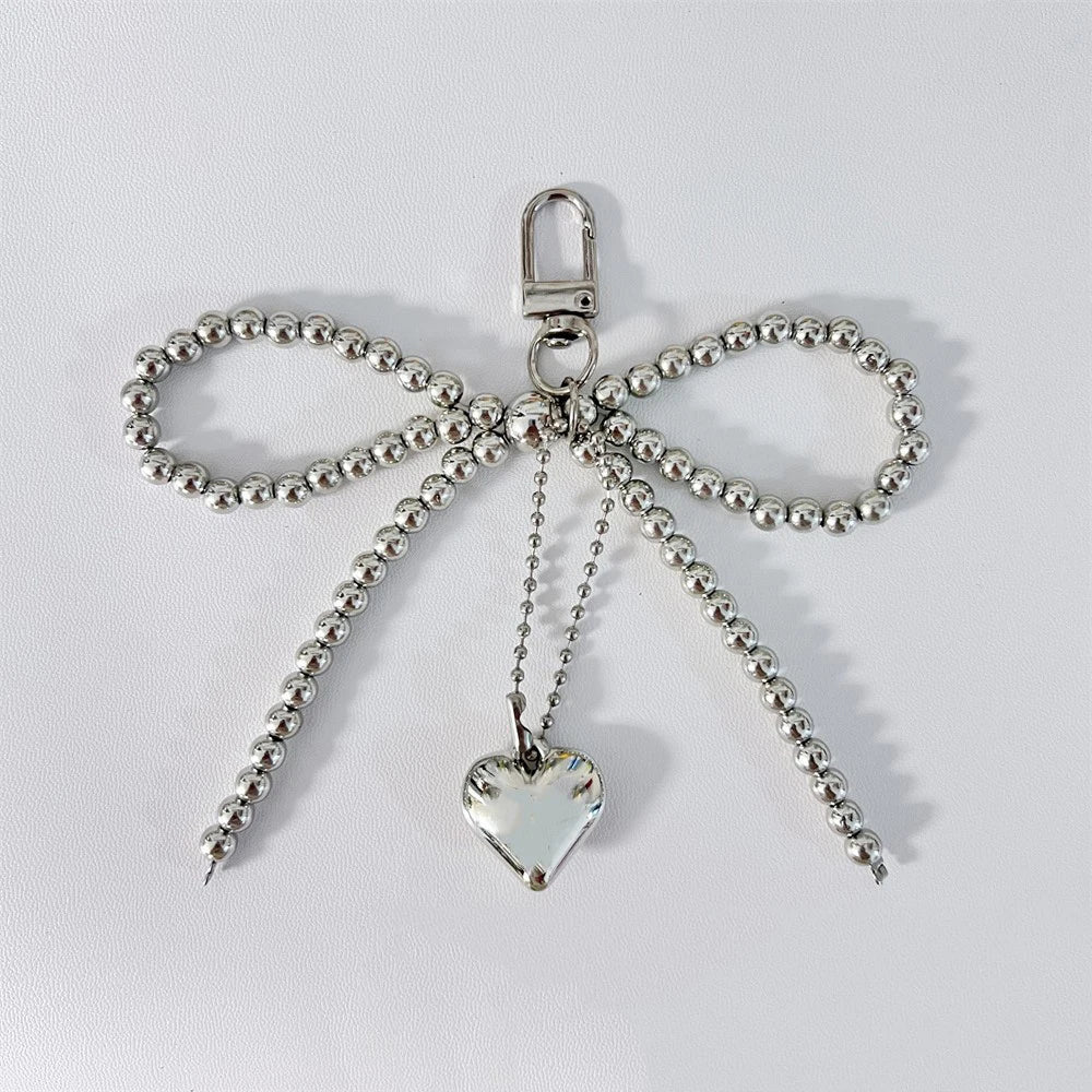 Beauty Pearl Bow Strap Love Pendant Sweet And Versatile Keychain Backpack Pendant For Women