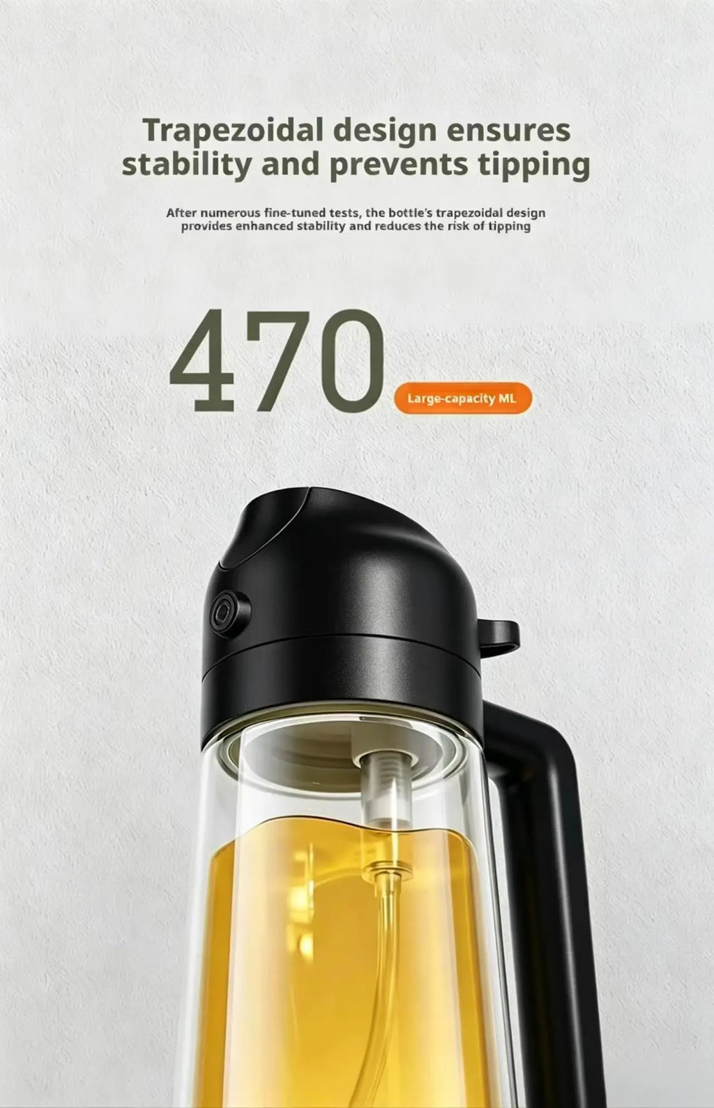 Commercial Grade Glass Spray Oil Pot for Catering Household Seasoning Oil Bottle for Baking Homestyle Cooking Sprayer