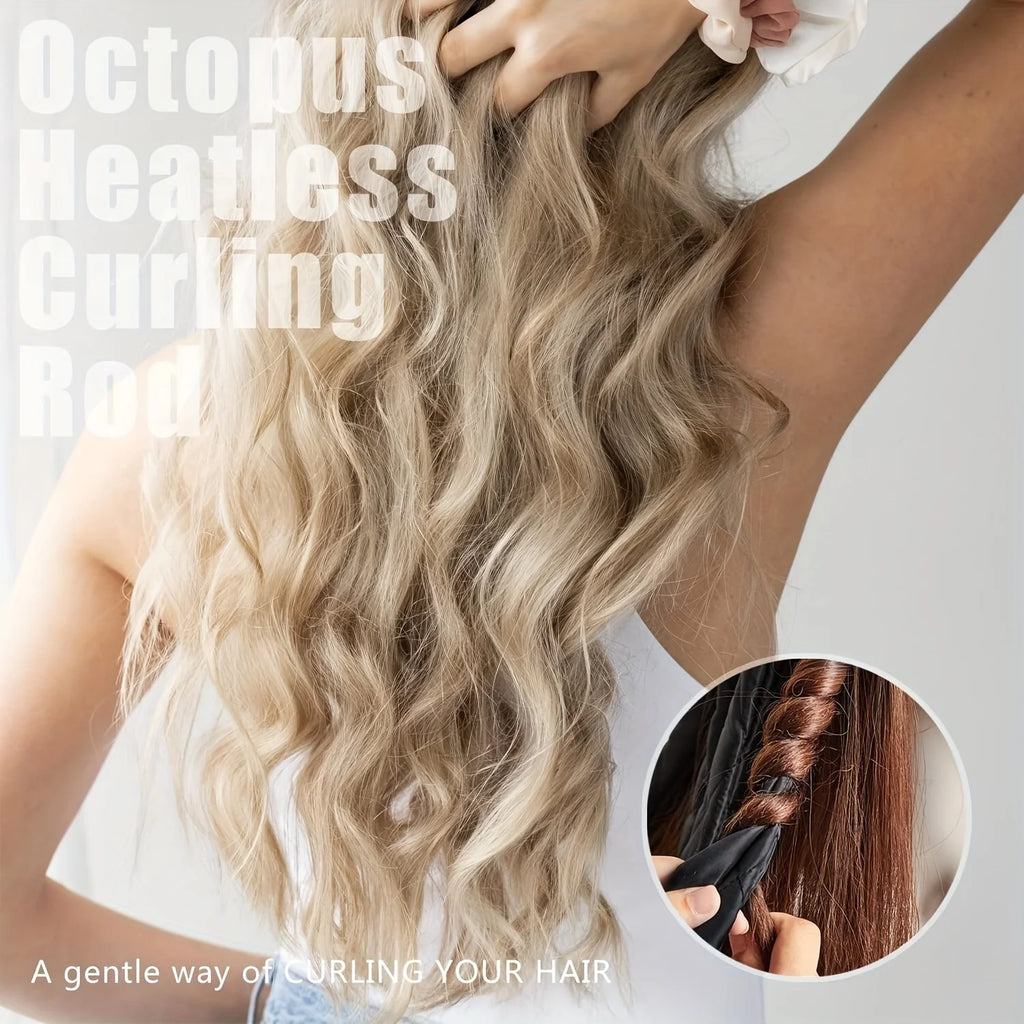 1pc Soft No-Heat Octopus Hair Curler for Women, Perfect for Long Hair Sleeping Curls Band, Overnight Hairstyling, No Heat Curls