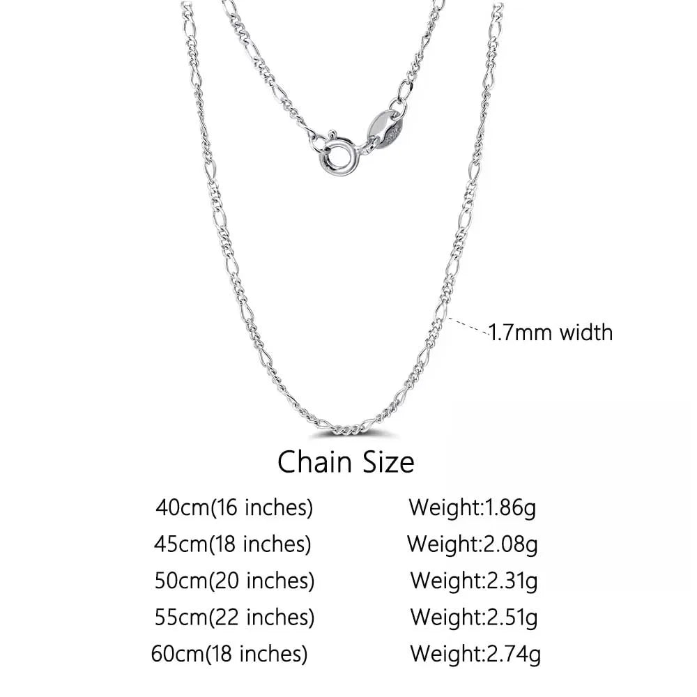 ORSA JEWELS 100% 925 Sterling Silver Link Chain Necklaces Minimalism Snake/Paperclip/Box/Figaro/Chopin/Cuban Chains 40-60cm