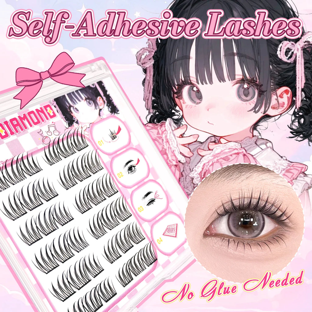 Glue Free False Eyelash, Natural Style False Eyelash, Reusable, Suitable for Beginners, ACE & Lazy Trilogy Style