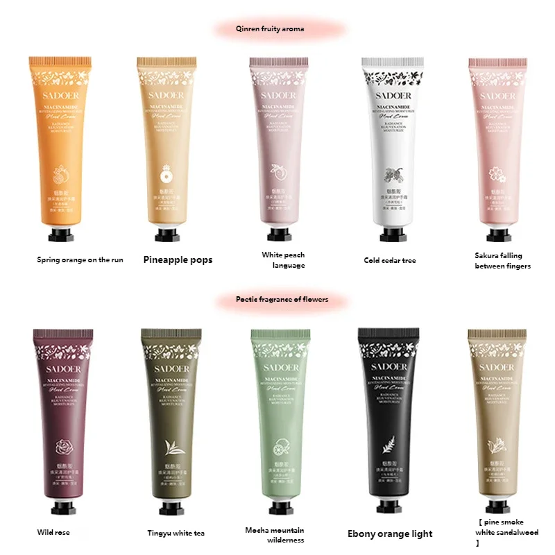 10pcs Floral & Fruity Hand Cream Set - Moisturizing Nourishing Anti-Chap Repairing Hand Care Skincare Beauty Pack