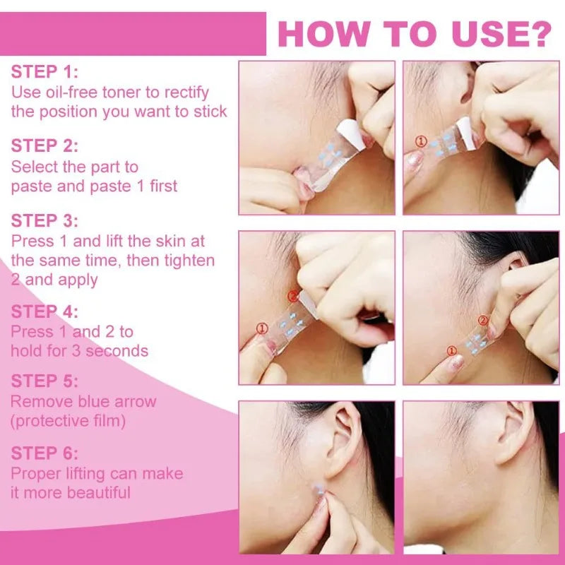 40-240Pcs/Set Invisible Facial Liftting Stickers Thin Face Patches Facial Line Wrinkle Sagging Skin Fast Pull Chin Adhesive Tape