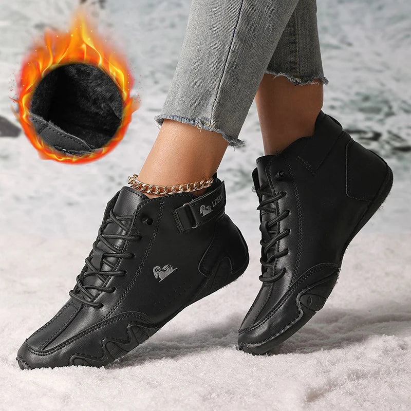 Women's High Top Sneakers Outdoor Casual Walking Boots for Autumn Free Shipping Ankle Boots Fashion Anti Slip Hiking Shoes Woman