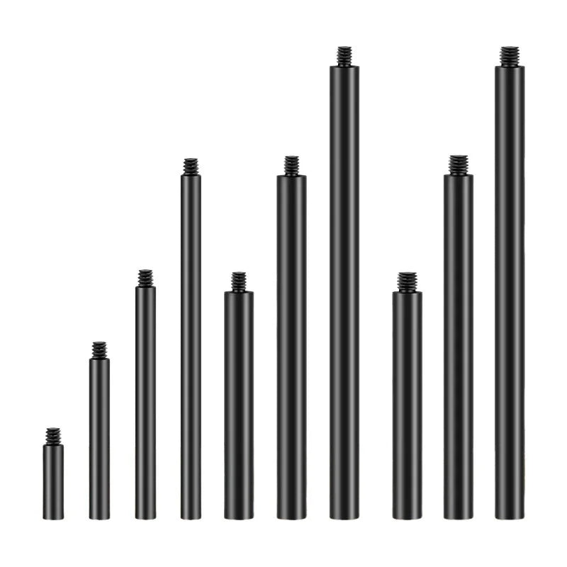 24mm/44mm/70mm/94mm Extension Rod 1/4" Female Bottom 1/4" Male Top Poles Tripods Extenders for Tripods, Motorcycle Stand