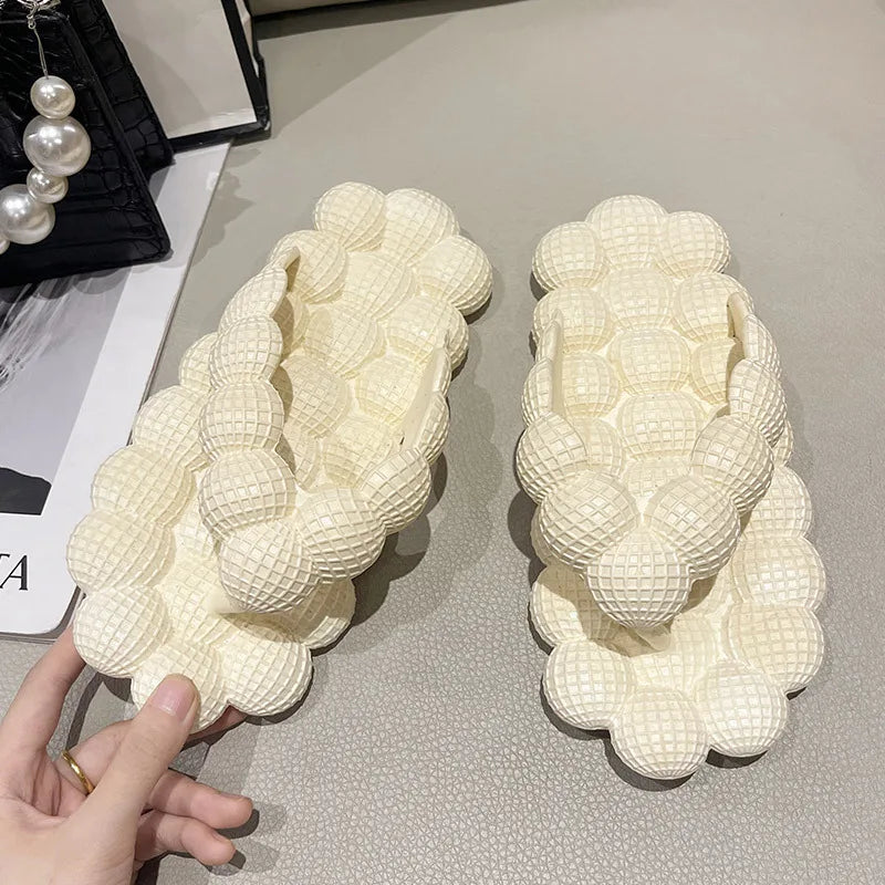 Flip-flops female summer wear ins fashion Korean version of all kinds of home indoor non-slip can wear flat slippers