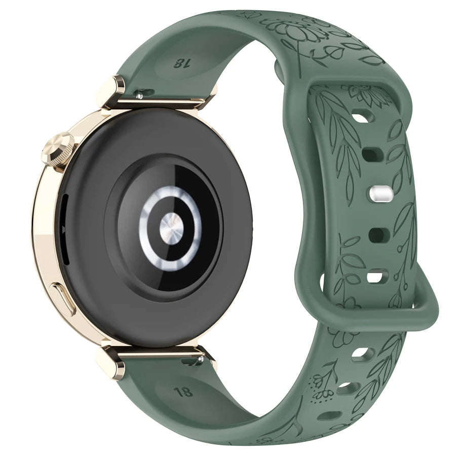 18 20 22mm Watch Strap for Garmin Forerunner 170 70 570 165 255 3D Flowers Silicone Band For Active 6 5/Venu 4 41/45mm Bracelet