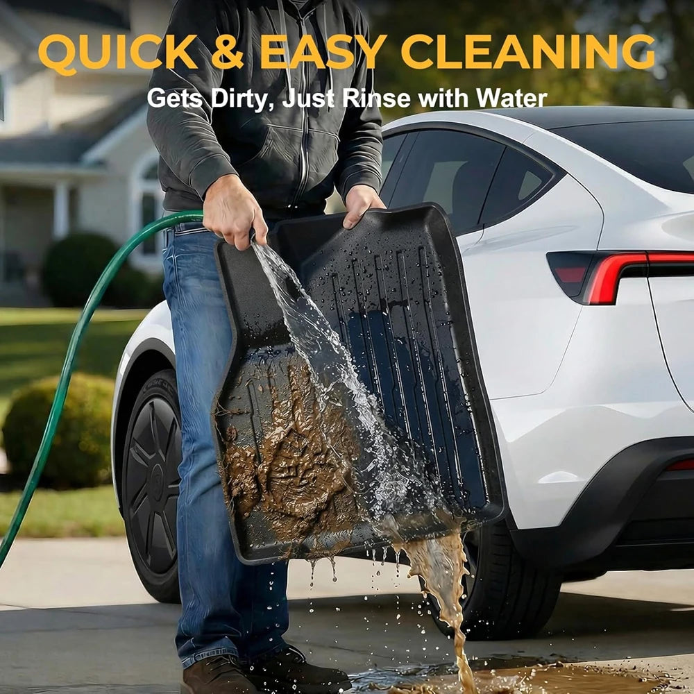 for 2026 2025 Tesla Model Y Standard Floor Mats Trunk Mat Cargo Liner Frunk Backrest Mats Car Accessories (Standard Models Only)