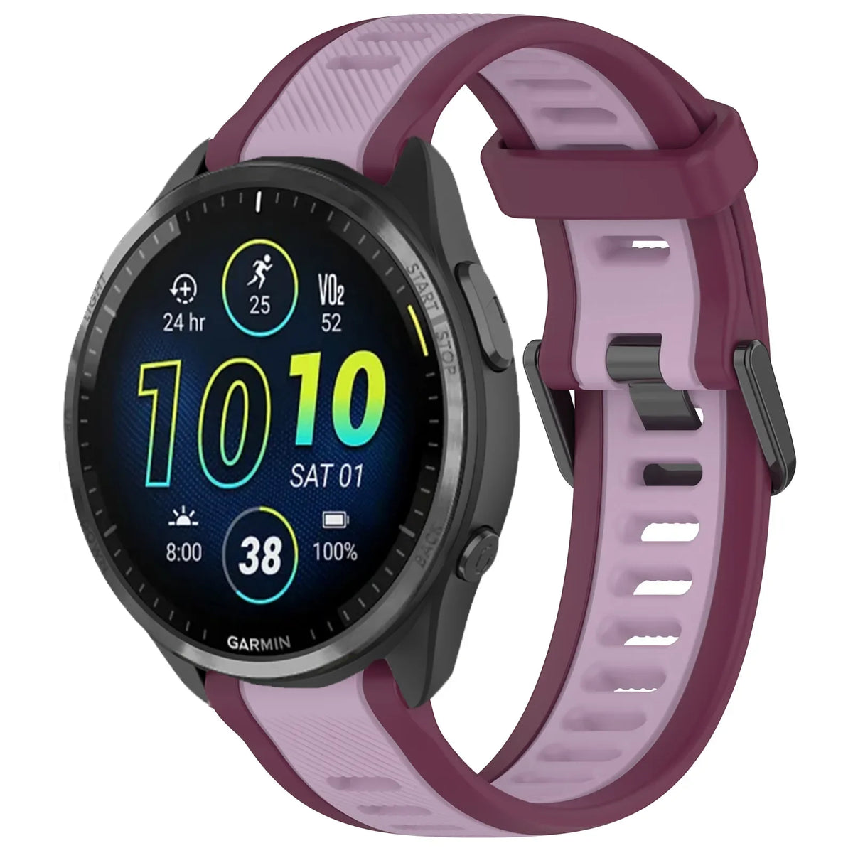 18mm 22mm 20mm Official Silicone Strap for Garmin Forerunner 970 570 55 965 265 165 Venu 3 2 Vivoactive 6 5 Band Bracelet Correa