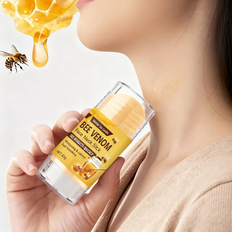 Bee Venom Face & Neck Firming Stick with Collagen & Vitamin C - Intense Moisturizing & Smoothing Anti-Aging Treatment