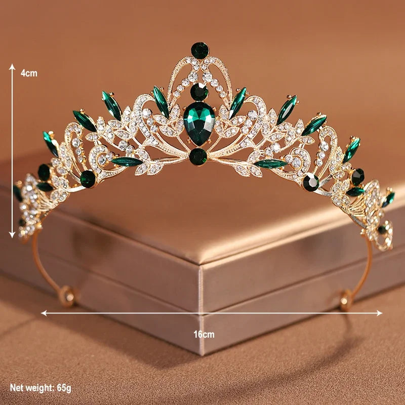 Bridal Headwear Purple-Colour Women's Grand Party Crown Birthday Tiaras