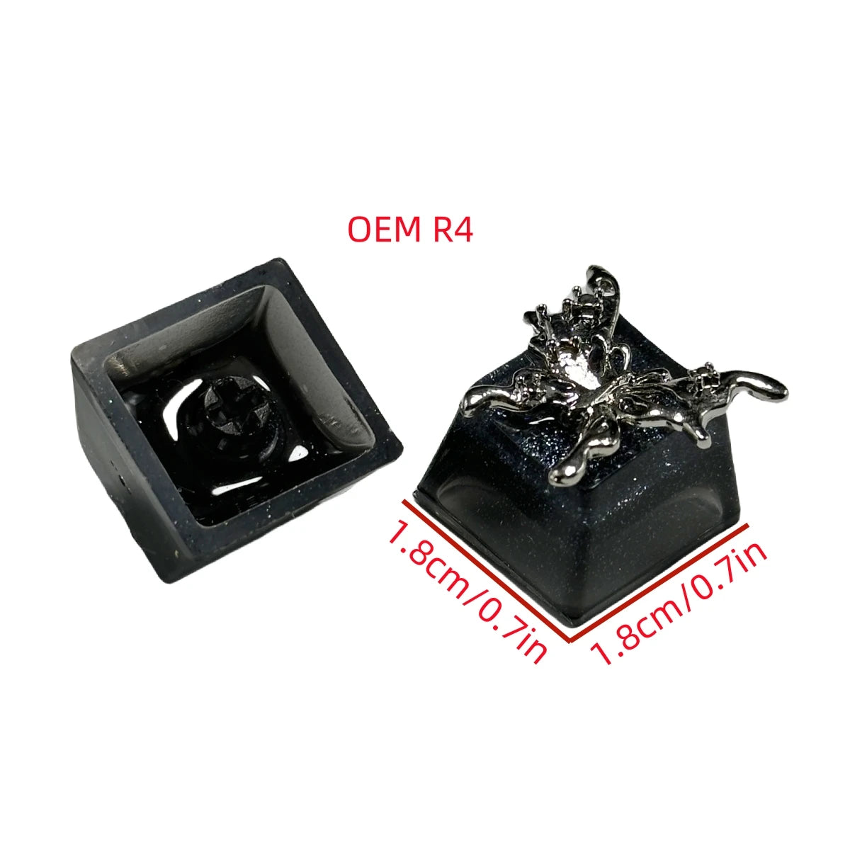 Custom Handmade Metal Keycaps Black Butterfly Girl Design OEM ESC Keys for Mechanical Gaming Keyboard Artisan Personality Gift