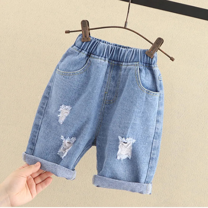 IENENS Kids Boys Beach Shorts Jeans Children Clothes Pants Denim Clothing Bermuda Infant Toddler Baby Boy Casual Trousers