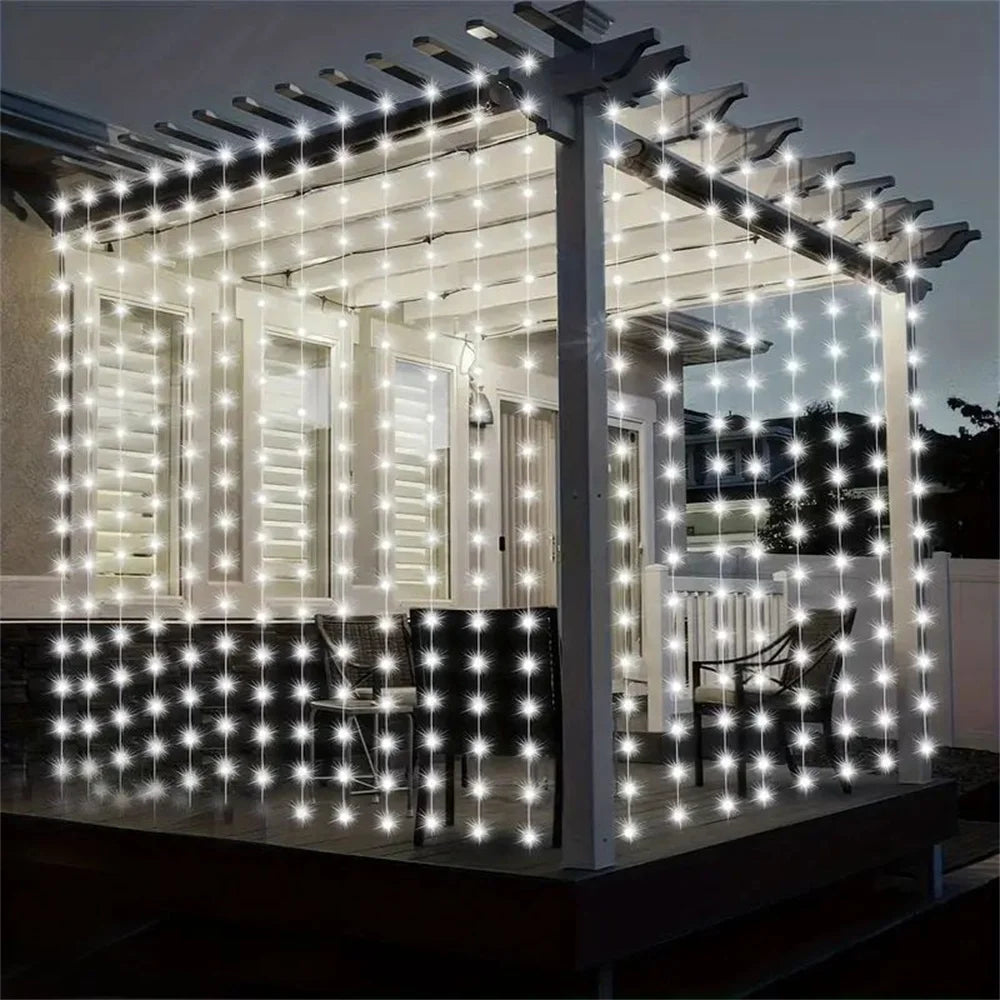 Remote Fairy Lights USB Curtain LED String Lights EID Mubarak Bedroom Wedding Valentine's Day Ramadan Home Decoration 2026