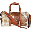 Western Cowhide Hair-On Genuine Leather Weekender Duffel Travel Bag