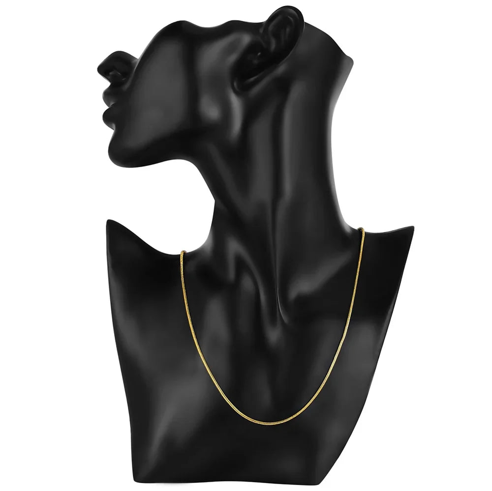 Hot new 925 Sterling Silver 2MM Snake Chain 18K gold Necklaces 16-30 Inches Women Men high quality party wedding Jewelrys