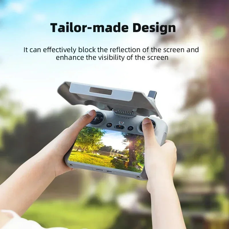BRDRC RC 2 Sun Hood Joysticks Protector Sunshade for DJI Mini 4 Pro/Air 3/NEO/Flip RC 2 Remote Controller Full Screen Protection