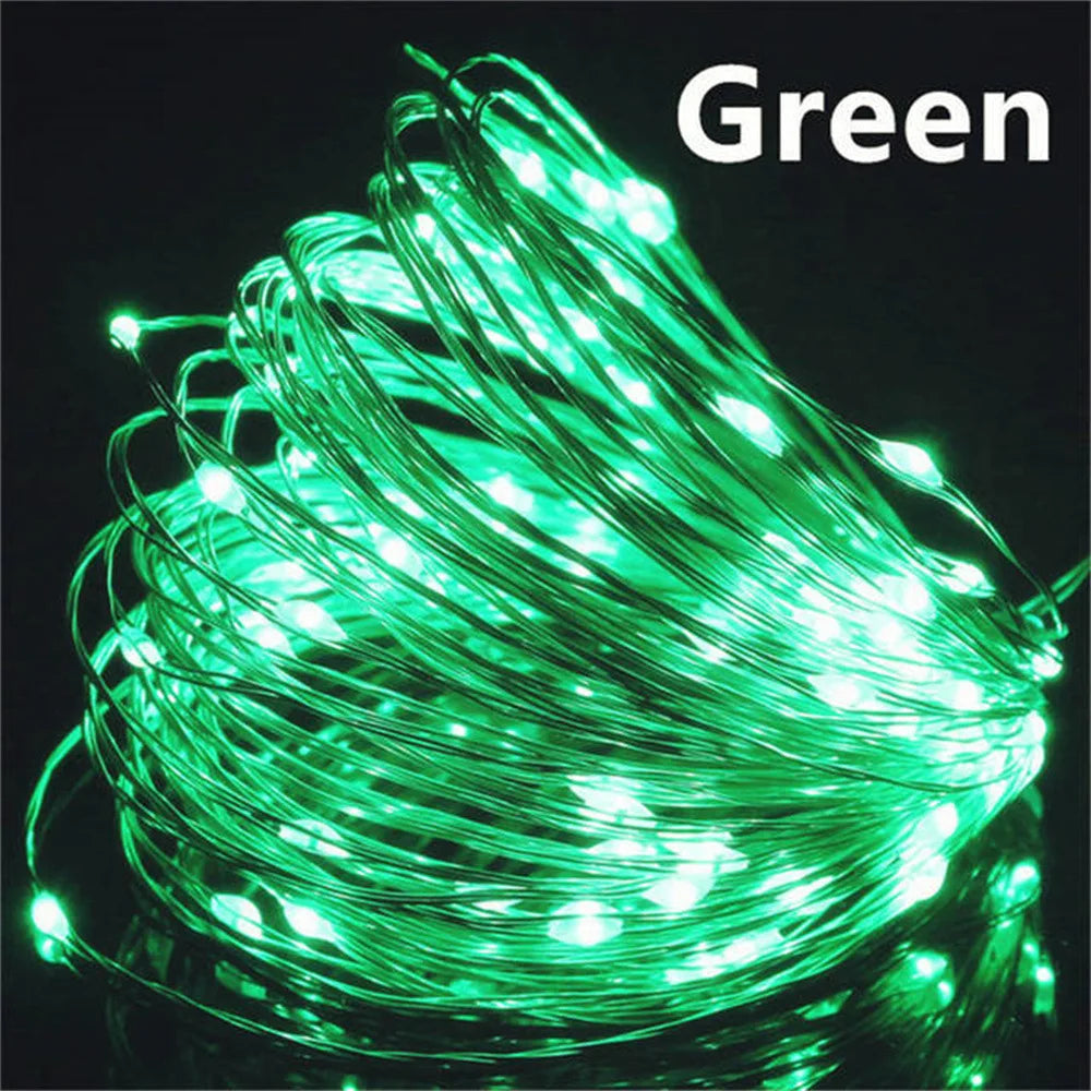 10/20/30M USB LED String Lights Copper Silver Wire Garland Light Waterproof Fairy Lights For Christmas Wedding Party Decoration
