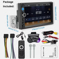 Universal 7" Single 1Din Touch Screen Stereo Bluetooth Car Radio For iOS/Android Carplay GPS With Handle Remote Control Camera