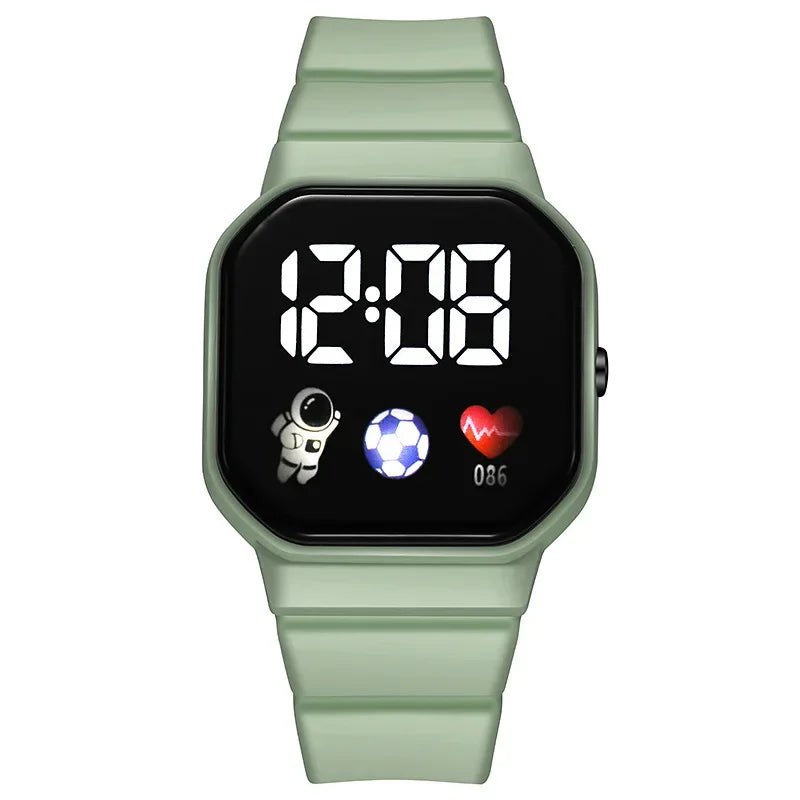 NEW LED Digital Watch For Kids Boys Girls Football Sports Watches Silicone Digital Watch Casual Childrens Electronic Wristwatch