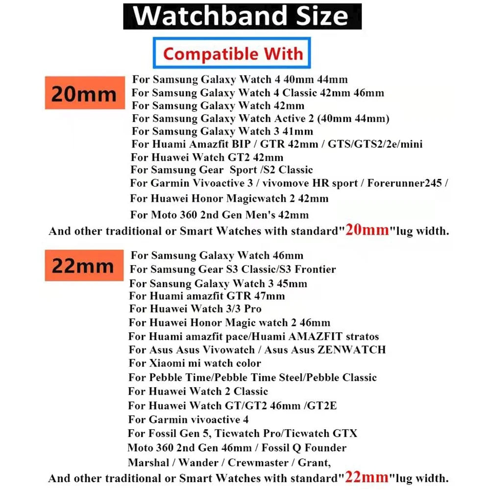20mm 22mm Metal Strap for Huawei Watch GT/2/3/4/GT5/GT6 Pro 46mm Stainless Steel Wristband for Samsung Galaxy Watch 5/6/7 Strap