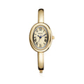NAIDU Elegant Oval Bangle Watch For Women Roman Numeral Dial Gold Silver Cuff Strap Waterproof Quartz Wristwatch Reloj Mujer