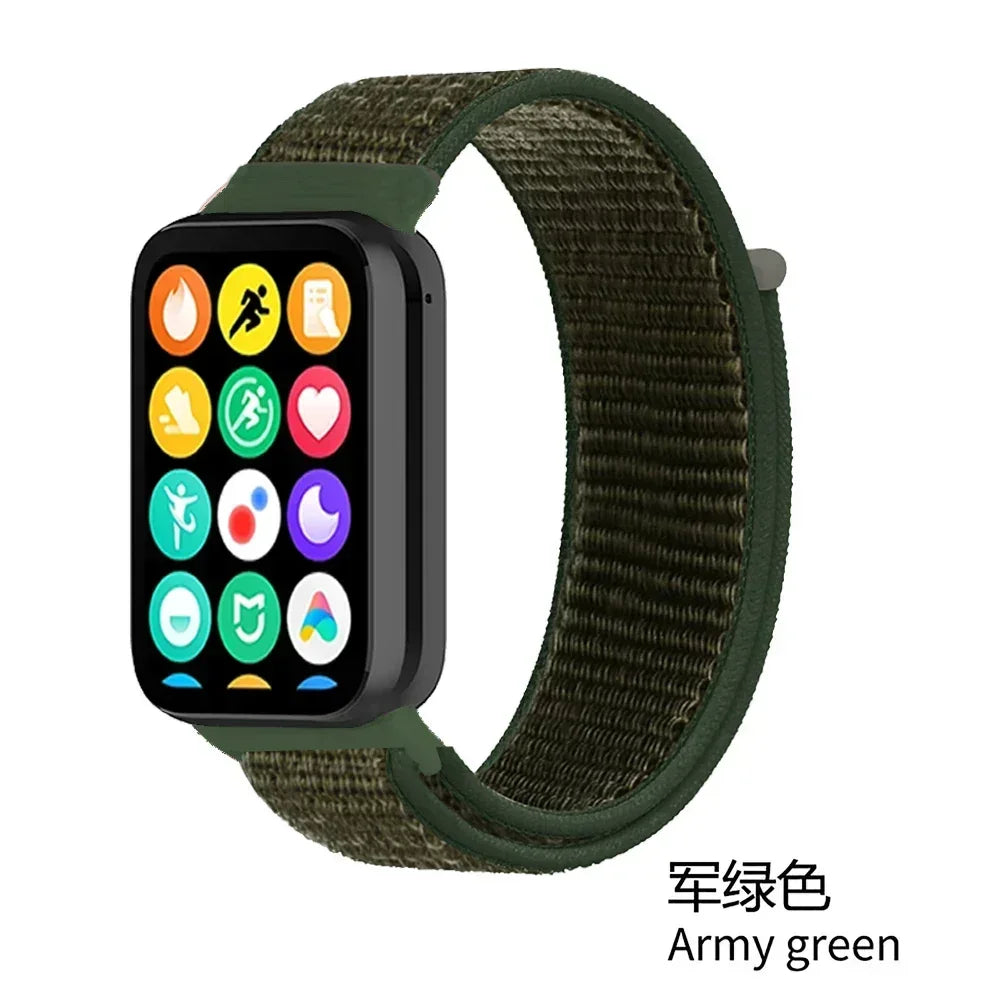 Nylon Strap for Xiaomi Mi Band 9/8 Pro Breathable Replaceable Bracelet Wristband Correa Redmi Watch 4/5/6 Watchband Accessories