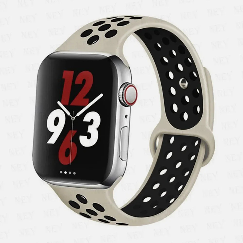 Sport Strap For Apple Watch Band 45mm 49mm 44mm 40mm 41mm 42mm Silicone bracelet correa iWatch Ultra 2 Series 9 8 SE 7 6 5 4 3