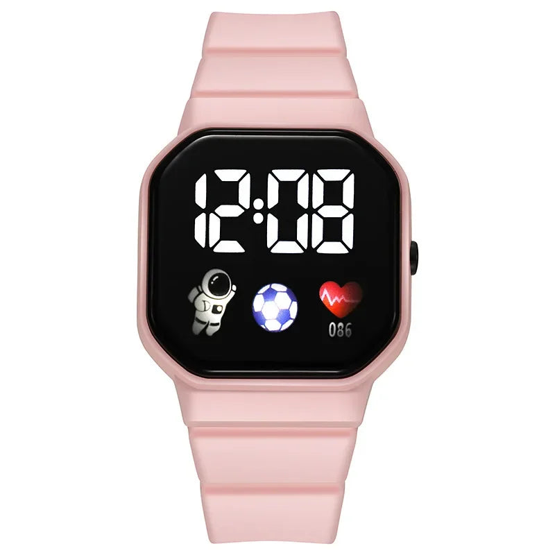NEW LED Digital Watch For Kids Boys Girls Football Sports Watches Silicone Digital Watch Casual Childrens Electronic Wristwatch