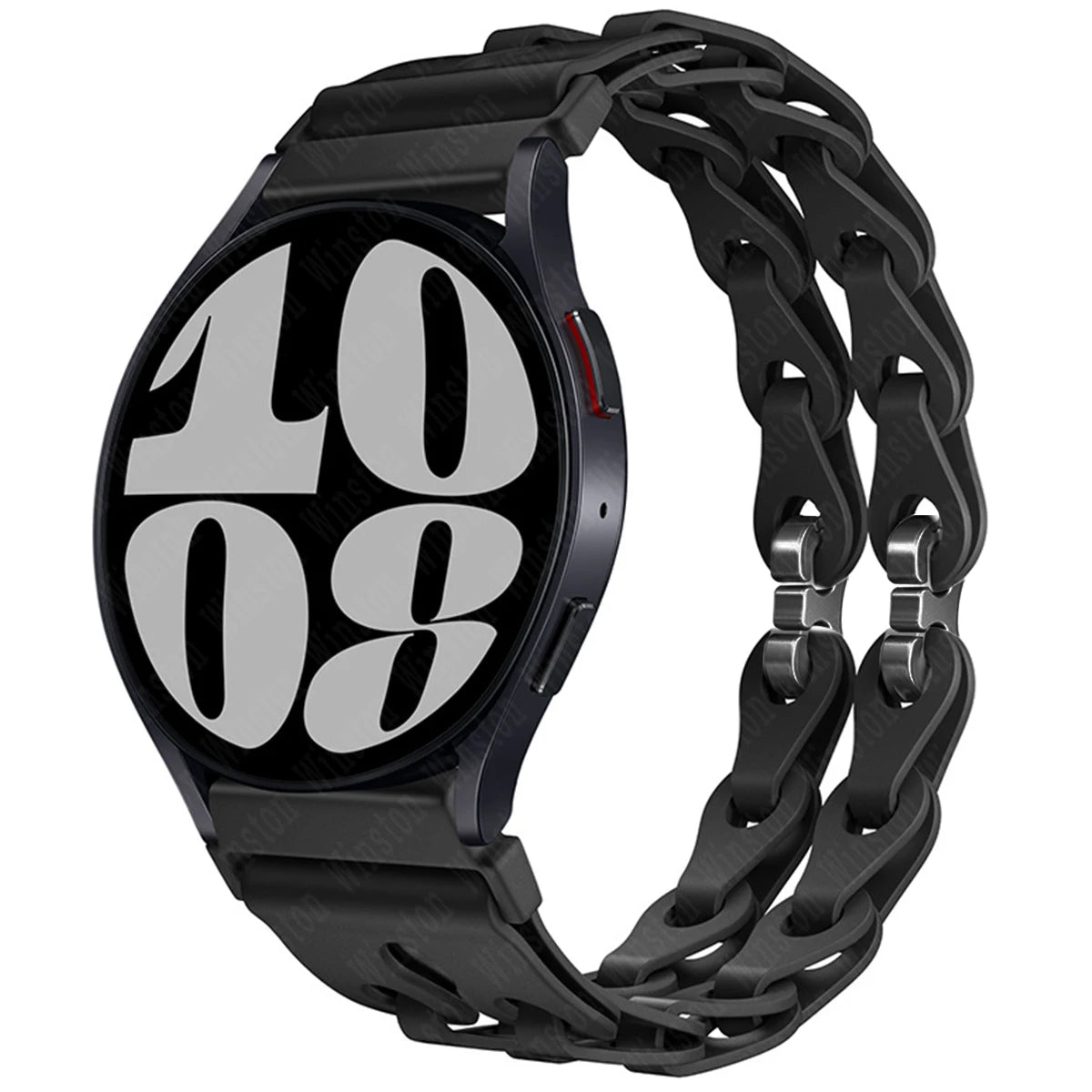 22mm 20mm Chain Strap for Samsung Galaxy Watch 7 6 5 4 6Classic Silicone Band for Huawei GT4 3Pro for Amazfit GTR 4/GTS Bracelet