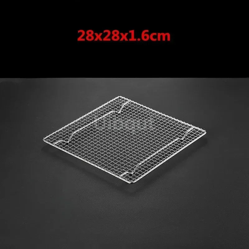 square bbq net rack meshes stainless steel 304 BBQ grill Mesh Rectangular Baking rack with Foot leg Drainage Cake Drying Frame