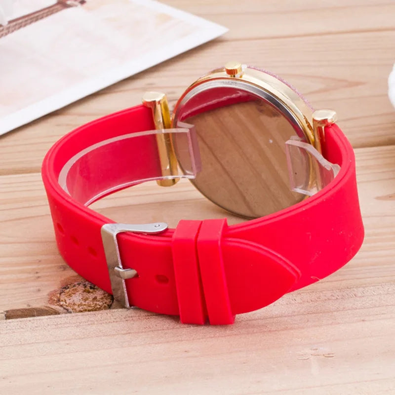Luxury Watch For Women Silicone Diamond Waterproof Quartz Wristwatches Ladies Sports Montre Femme Zegarek Damski Gift Clock Men