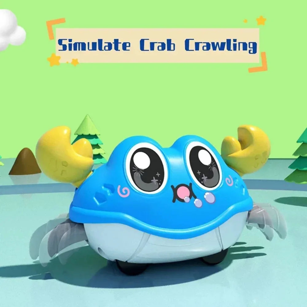 Children's Fun Double Return Force Left and Right Shake Simulation Crab Toy Baby Running Bubble Simulation Crab Crawling