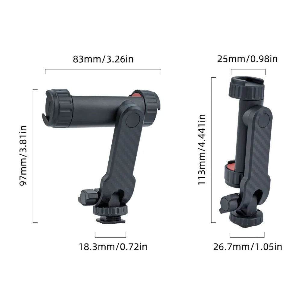 Multi-functional Phone Holder Vertical Shooting Mount DSLR Camera Monitor Mount Tripod Mount Clamp for Smartphone Vlog Shooting