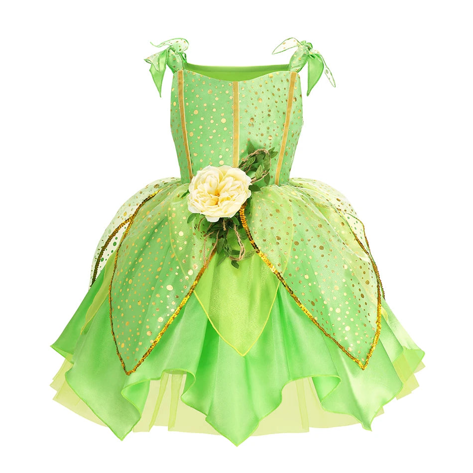 Princess Dress Collection Cinderella Snow White Aurora Rapunzel for Girls Halloween Birthday Cosplay Costume Kids 2-8Y Vestido