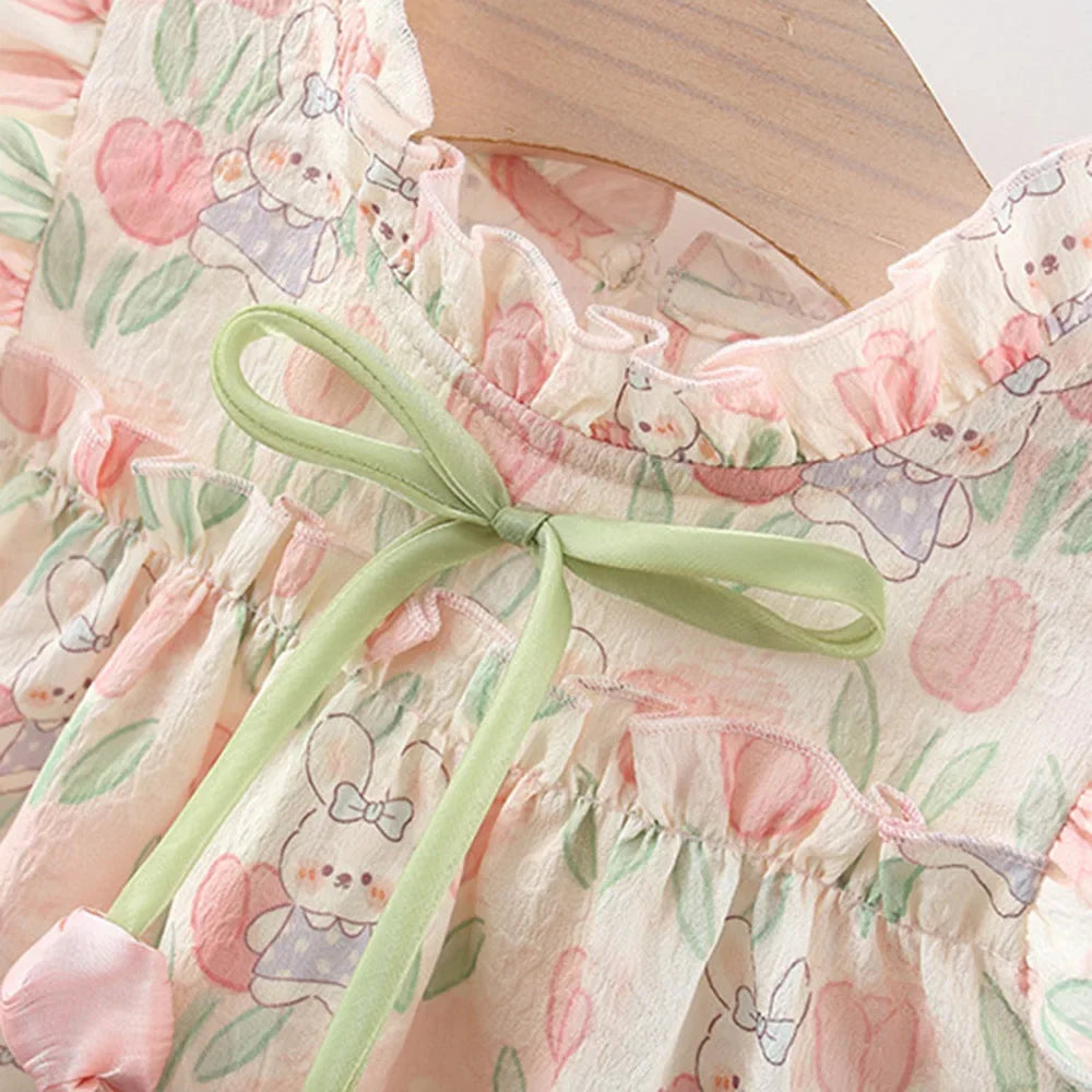 Summer New Cute Rabbit Baby Girl Dress Sweet Tulip Children'S Clothing (9 Months -4 Years Old)