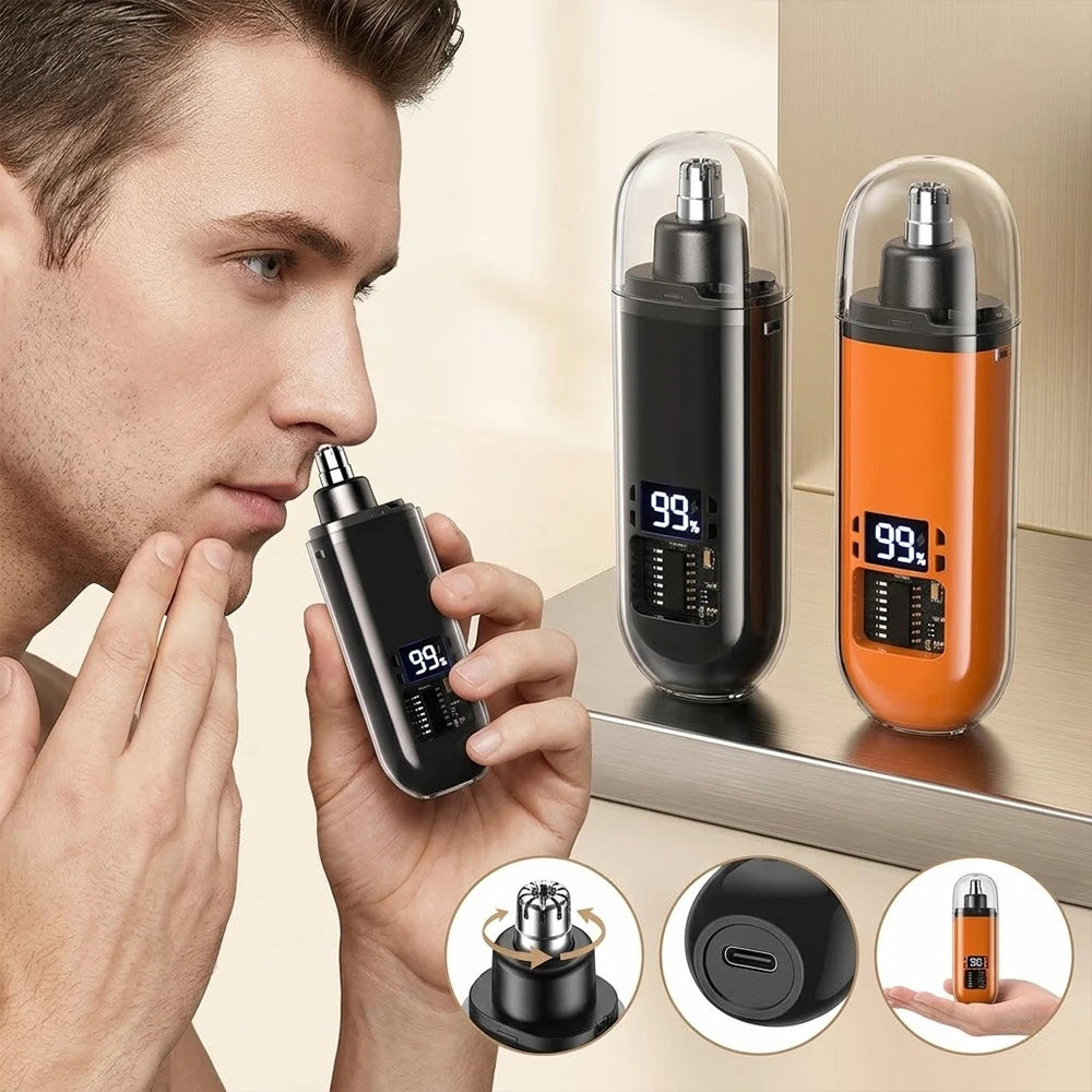 Electric Nose and Ear Hair Trimmer for Men USB Charging Nose Hair Clipper Painless Portable Mini Men's Eyebrow Nose Hair Remover