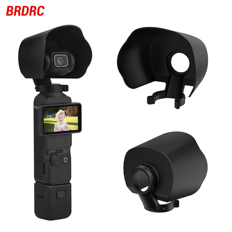 BRDRC Lens Sun Hood Sunshade for DJI Osmo Pocket 3 ABS High-Quality Case Prevent Glare Sun Cap Handheld Gimbal Camera Accessorie