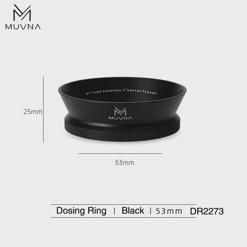 MUVNA Magnetic Dosing Ring Funnel 51/53/58mm, Espresso Ring Dosing Anti-Spill with Magnet Fit Portafilter Barista Accessories