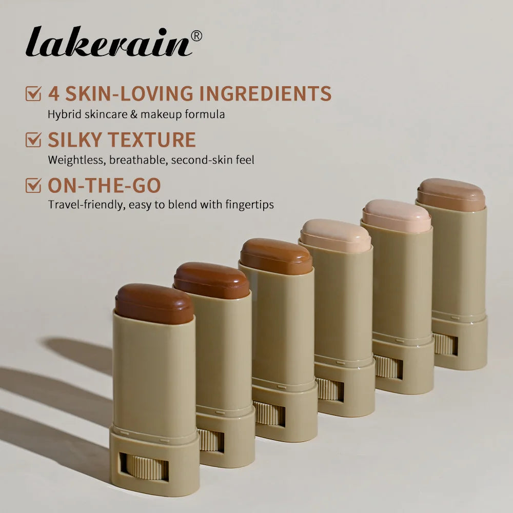 Skin Tint Foundation Stick Moisturizing & Non-Sticky Concealer Base Foundation Boosted Smooth Makeup Stick Woman Cosmetics