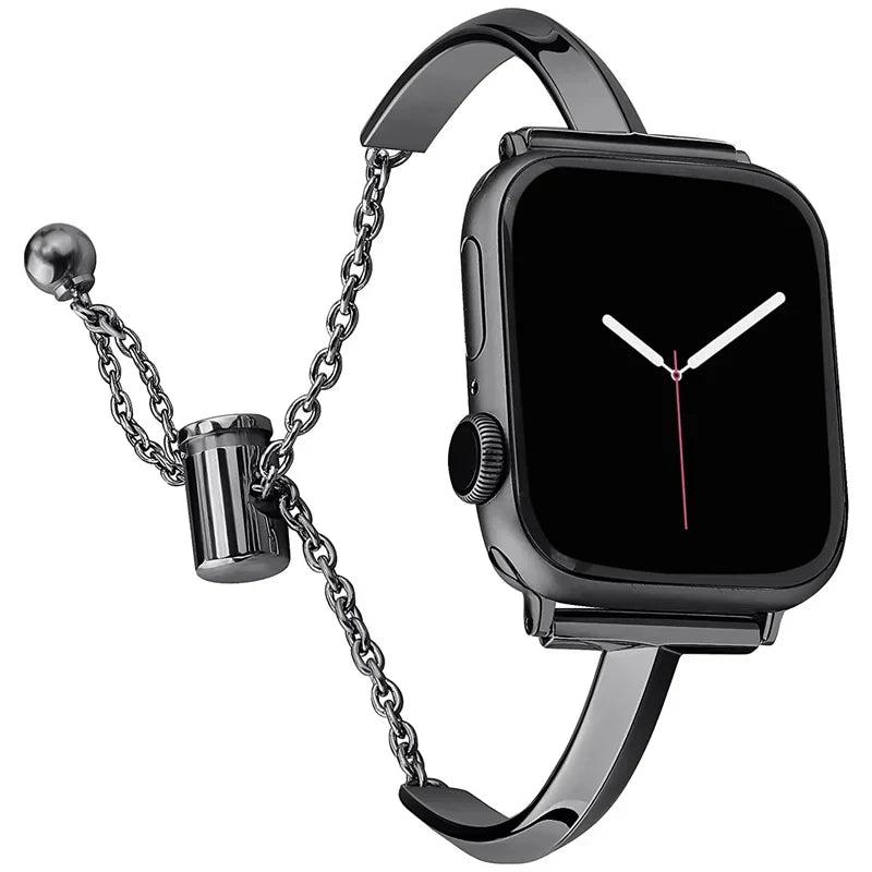 For Apple Watch Women's Metal Strap T-shaped Thin IWatch 910 Universal Bracelet Steel Bracelet IWatch Ultra 49mm44 40 42 38mm