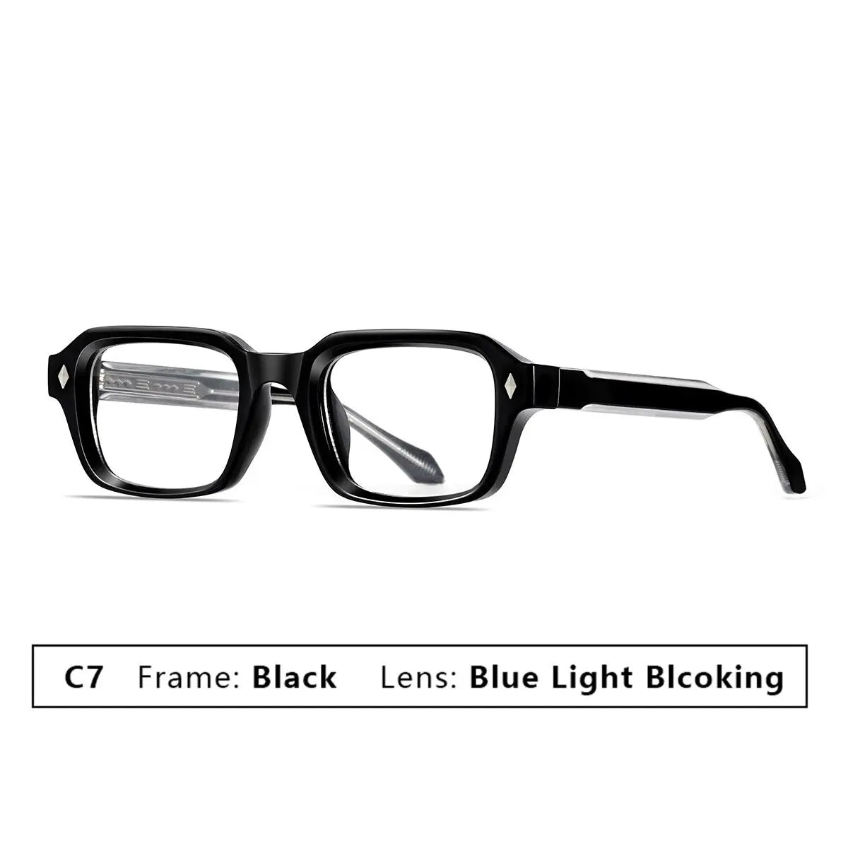 2025 New Small Square Frame Men's Sunglasses High Quality Propionic Acid Pin Technology Fashion Women Shades Punk Eyewear