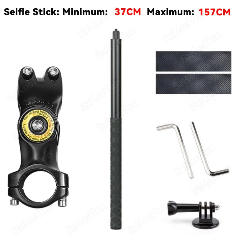 Motorcycle Bicycle Selfie Stick Monopod Mount Handlebar Bracket for Insta360 X5 X3 X4 GoPro 13 12 11 10 9 DJI Action 6 Accessory