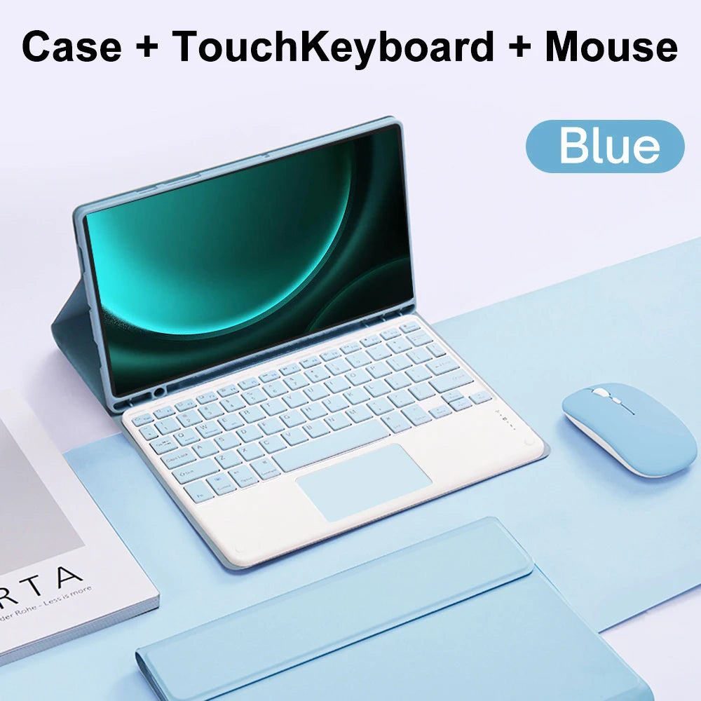 Case for Samsung Galaxy Tab S9 FE 10.9inch Detachable Bluetooth Keyboard Case For Samsung Tab S9 FE 10.9inch SM-X510/X516B