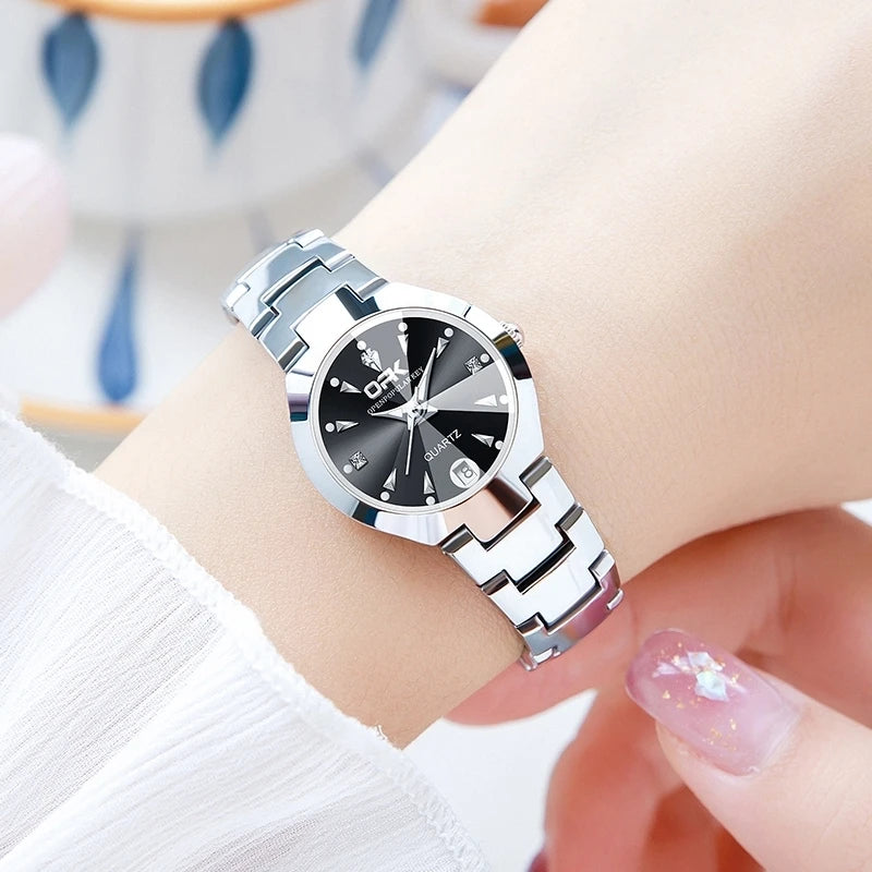 OPK 8105 Women's Watches Luxury  Original Wristwatch for Girl Waterproof Luminous Ladies Watch Fashionable Zircon Scale Date