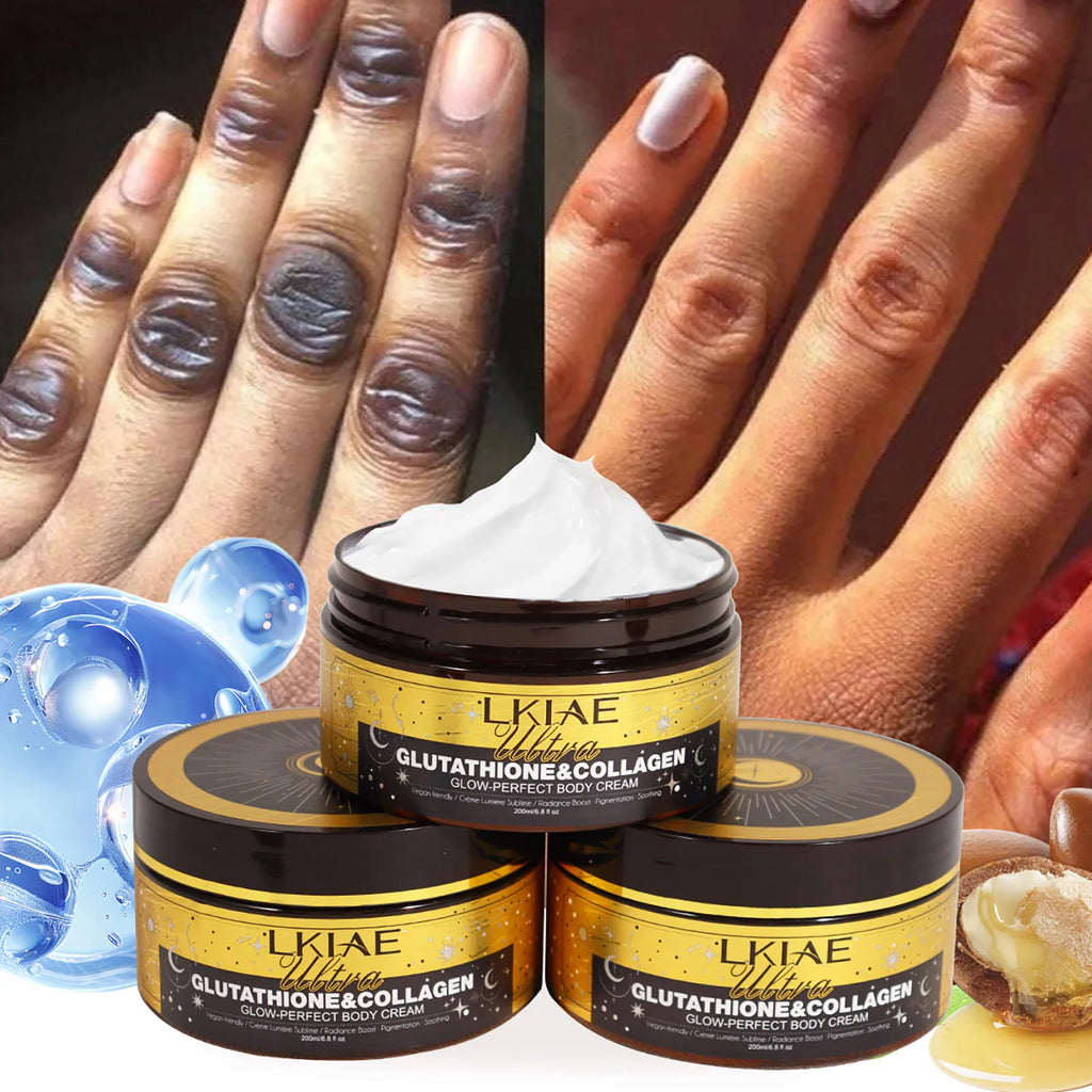 LKIAE Ultra Glutathione Collagen Skin Glowing Body Cream, 24-Hour Intense Hydration, Anti Hyperpigmentation, Brightening, 200ml