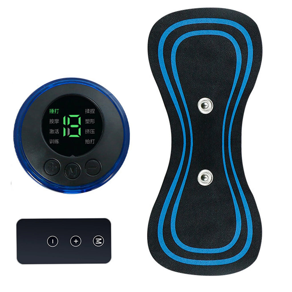 Portable LCD Neck Massager Pad Washable Back Lumbar Fatigue Relief Device